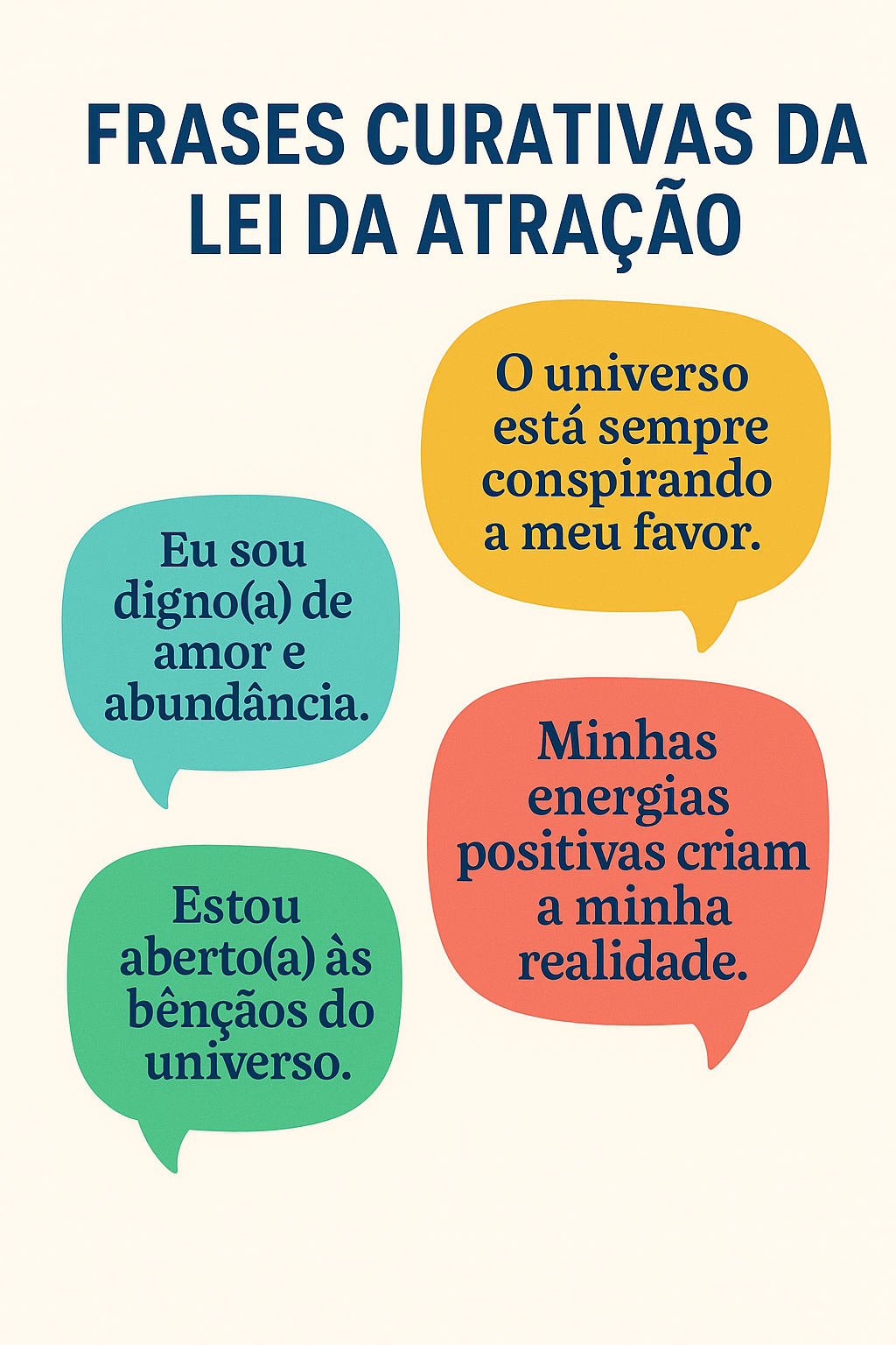 frases curativas da Lei da Atração